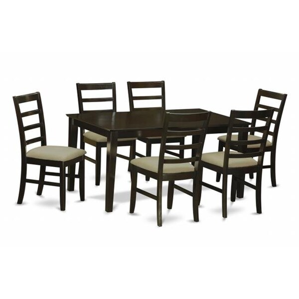 East West Furniture East West Furniture CAPF7-CAP-C 7 Piece Dining Table Set For 6-Table and 6 Chairs For Dining Room - CAPF7-CAP-C