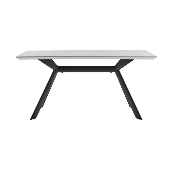 Armen Living Margot and Rylee 5 Piece Modern Rectangular Dining Set in Light Gray Melamine Wood - SETMNDI5RYCH