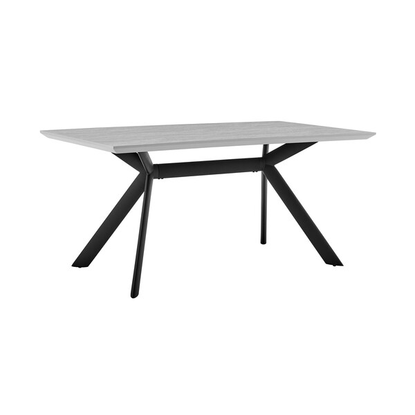 Armen Living Margot and Rylee 5 Piece Modern Rectangular Dining Set in Light Gray Melamine Wood - SETMNDI5RYCH