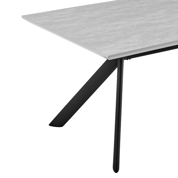 Armen Living Margot and Rylee 5 Piece Modern Rectangular Dining Set in Light Gray Melamine Wood - SETMNDI5RYCH