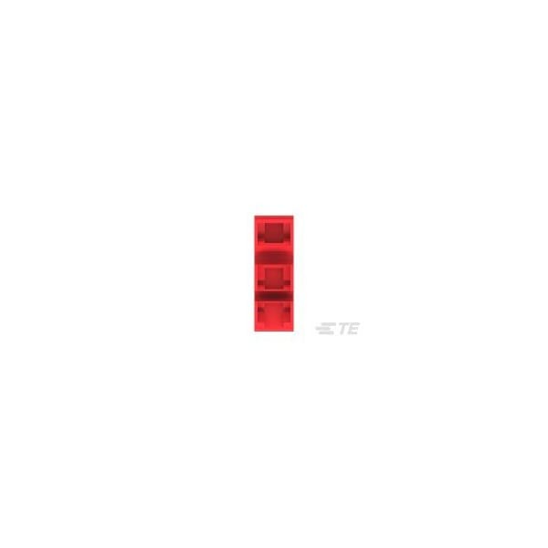 Te Connectivity FASTON 187 REC HSG 3CIR NAYLON RED - 520212-2