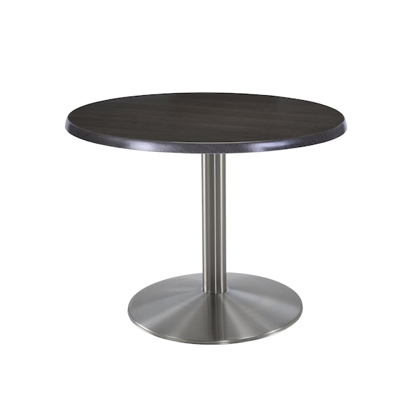 Holland Bar Stool Co 30" Tall OD214 Stainless Steel Table Base 22" Diameter 30" Diameter Charcoal Top - OD214-2230SSOD30RCHAR