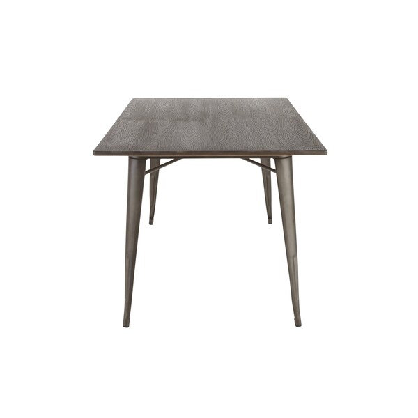 Lumisource Oregon 59"-Farmhouse Dining Table in Antique and Espresso - DT-6036OR AN+E