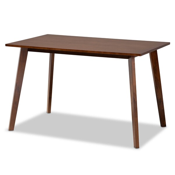 Baxton Studio Eleri Light Grey Upholstered and Walnut Wood 5-Piece Dining Set - 168-10816-10807