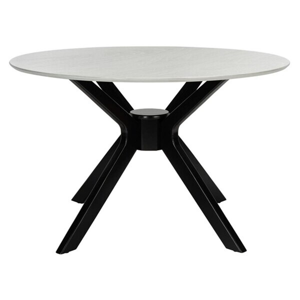 Safavieh Nicolai Round Dining Table Dark Grey & Matte Black - DTB1405B