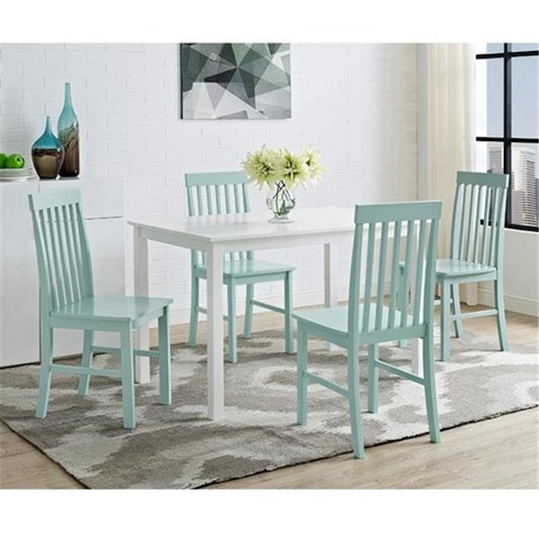 Walker Edison Furniture Walker Edison TW485PCSG 48 x 30 in. Greyson 5 Piece Dining Set - White & Sage Green - TW485PCSG