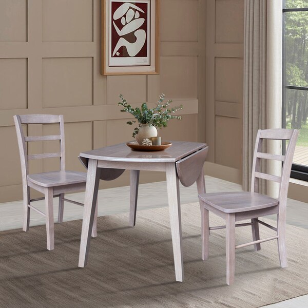 Whitewood Industries Extension Dining Tables, 45 in L, 54 in H, Parawood, 3 Piece - K09-42DL-C2-2