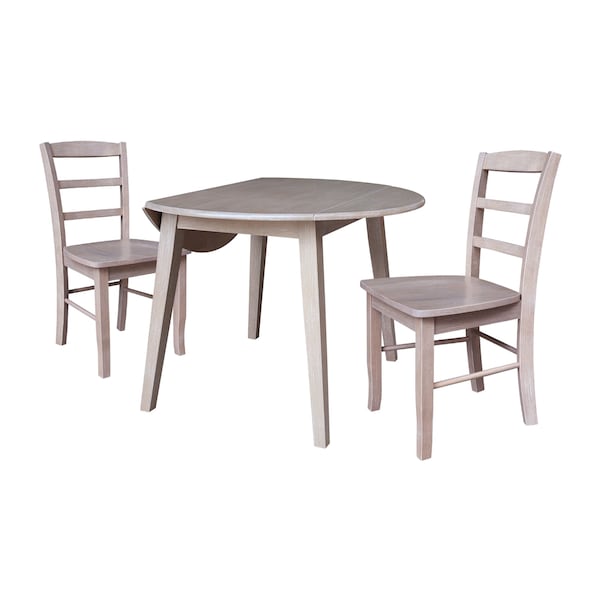 Whitewood Industries Extension Dining Tables, 45 in L, 54 in H, Parawood, 3 Piece - K09-42DL-C2-2