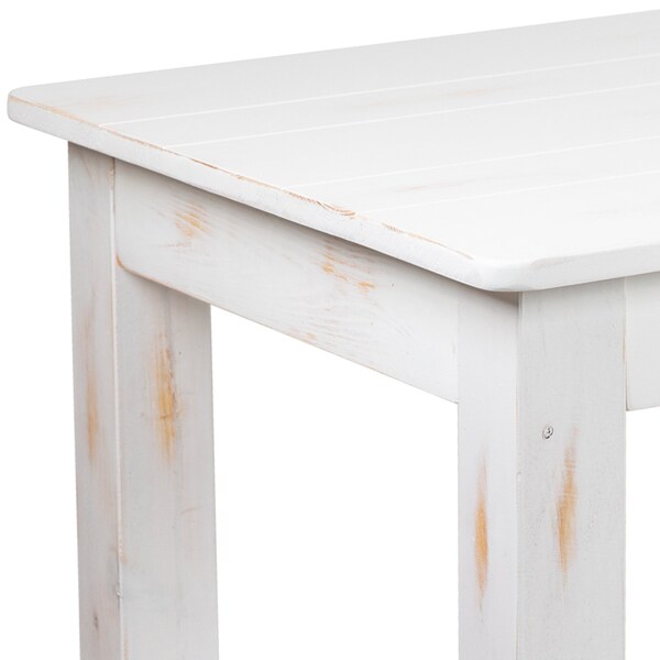 Flash Furniture Rectangle 30" W, 46" L, 29.5" H, Wood, Wood Grain - XA-F-46X30-WH-GG