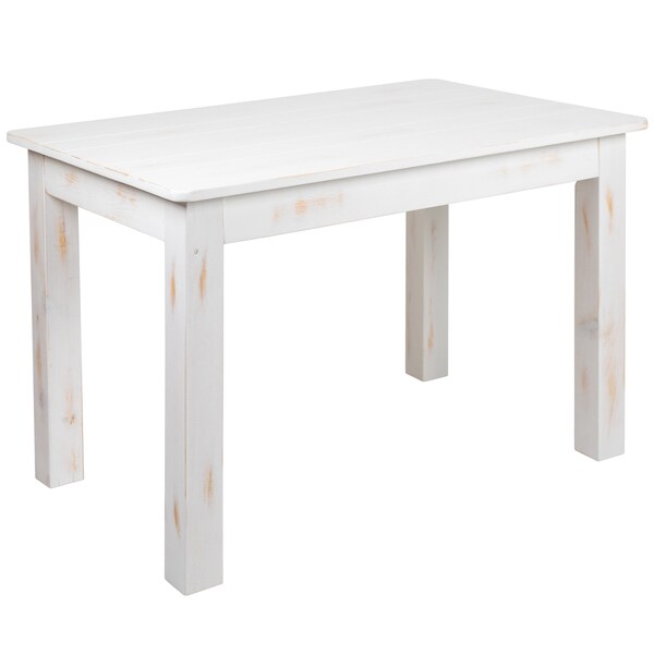 Flash Furniture Rectangle 30" W, 46" L, 29.5" H, Wood, Wood Grain - XA-F-46X30-WH-GG