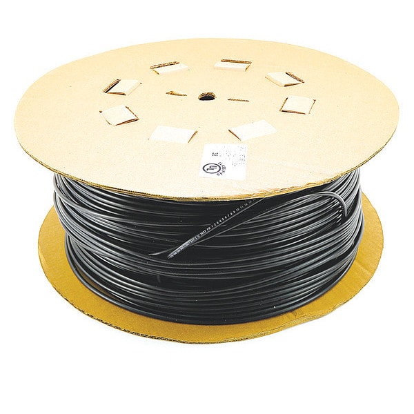 Chevron Plexco Tubing, 1/4 in Dia, 1000 ft L, Black, Polymer - 1063776
