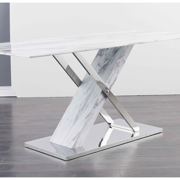 Global Furniture Usa Contemporary Marble Inspired D1274Dt + D915Dc Grey - 2789