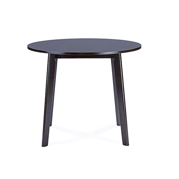 Baxton Studio Debbie Mid-Century Dark Brown Wood Round Dining Table - 115-6210