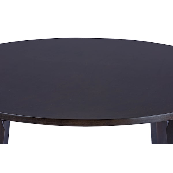 Baxton Studio Debbie Mid-Century Dark Brown Wood Round Dining Table - 115-6210