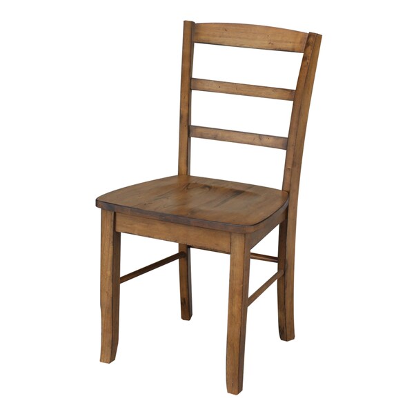 International Concepts 42 in. Dual Drop Leaf Table with 2 Ladder Back Dining Chairs - 3 Piece Dining Set - K46-42DP-C59-2P