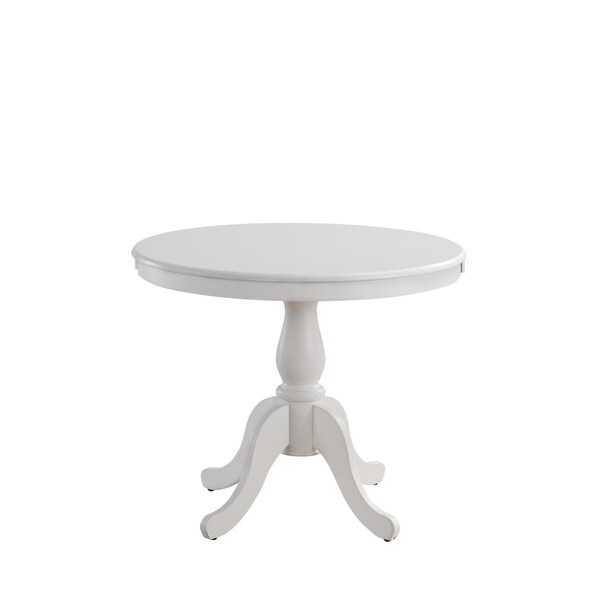 Carolina 36 in. Fairview Round Pedestal Dining Table, White - 3036T-PW