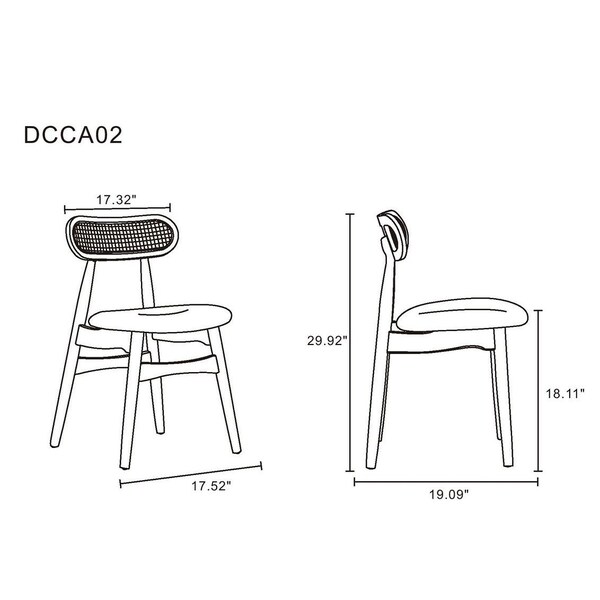 Manhattan Comfort Rectangle Dining Set of 9 W/ Paragon Chairs, 70.86 in L, American Solid Ash Wood, Black - 8-DT02DCCA05-GY