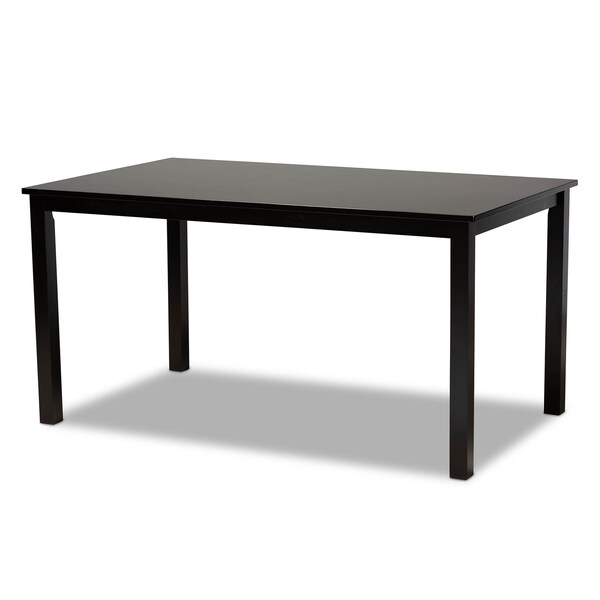 Baxton Studio Caron Grey Upholstered Espresso Brown Finished Wood 7-Piece Dining Set - 162-10526-10519