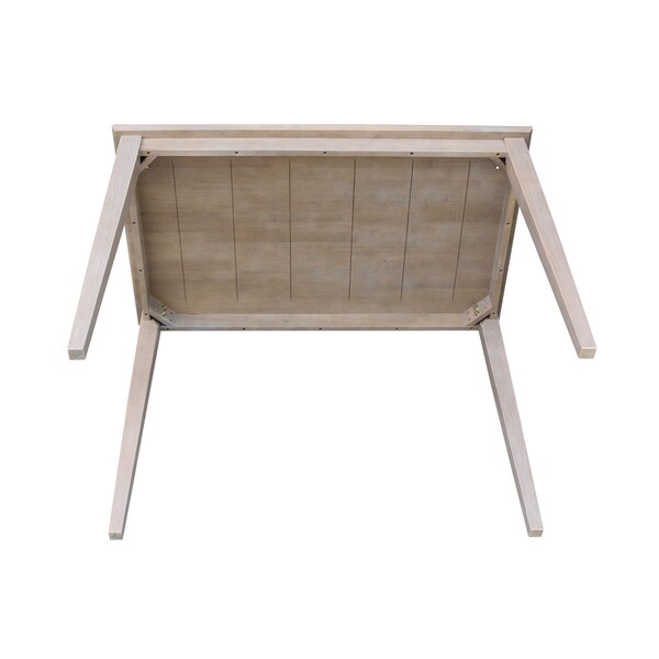International Concepts Rectangle Solid Wood Top Table, Counter Height, Washed Gray Taupe, 30 in W, 48 in L, 36 in H, Wood - K09-3048-36S
