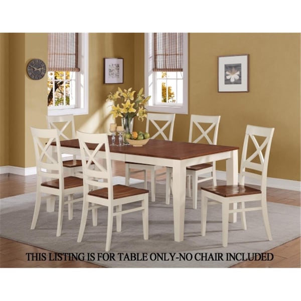 East West Furniture East West Furniture QUT-WHI-T Quincy Rectangular Dining Table 40 In. X 78 In. In Buttermilk & Cherry Finish - QUT-WHI-T
