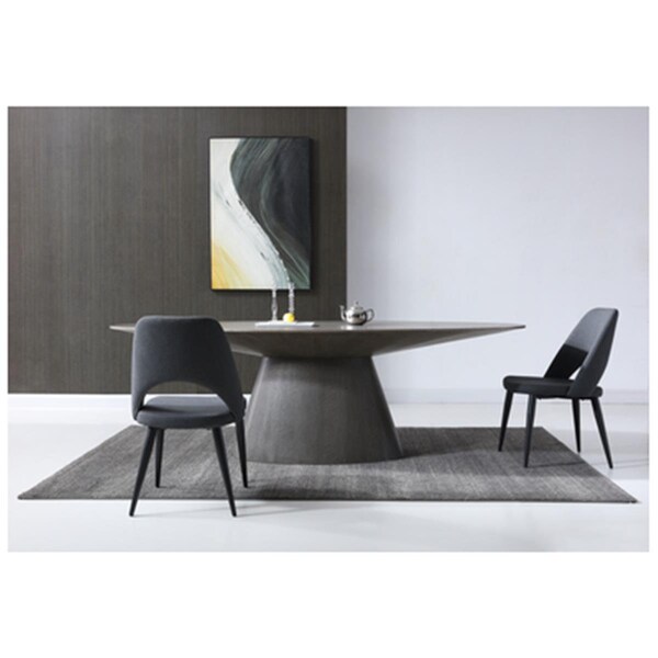 Whiteline Imports Whiteline  Bruno Dining Table, Grey - 30 x 95 x 43 in. - DT1474-GRY