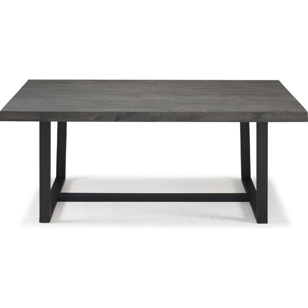 Walker Edison Furniture Walker Edison Furniture  72 in. Rustic Solid Wood Dining Table, Grey - TW72DSWGY
