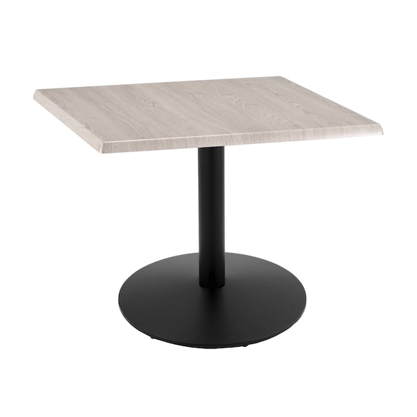Holland Bar Stool Co 30" Tall OD214 Black Table Base 22" Diameter 30" x 30" Square White Ash Top by the HollBar Stool Co. - OD214-2230BWOD30SQWA