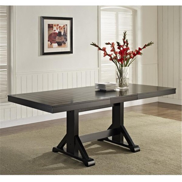 Fine-Line 60 x 30 in. Antique Black Wood Dining Table - FI31228