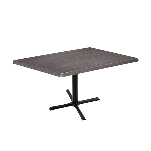 Holland Bar Stool Co 30" Tall OD211 Black Table Base 30" x 30" Foot 30" x 48" Charcoal Top by the HollBar Stool Co. - OD211-3030BWOD3048CHAR
