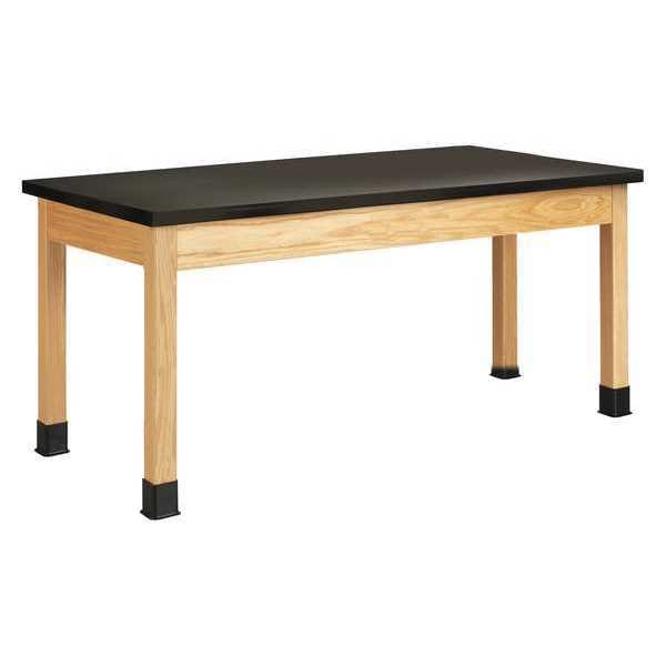 Diversified Spaces Rectangle Tbl, Plain Aprn, 72" W, 74" L, 30" H, Epoxy Resin, black - P7306M30N