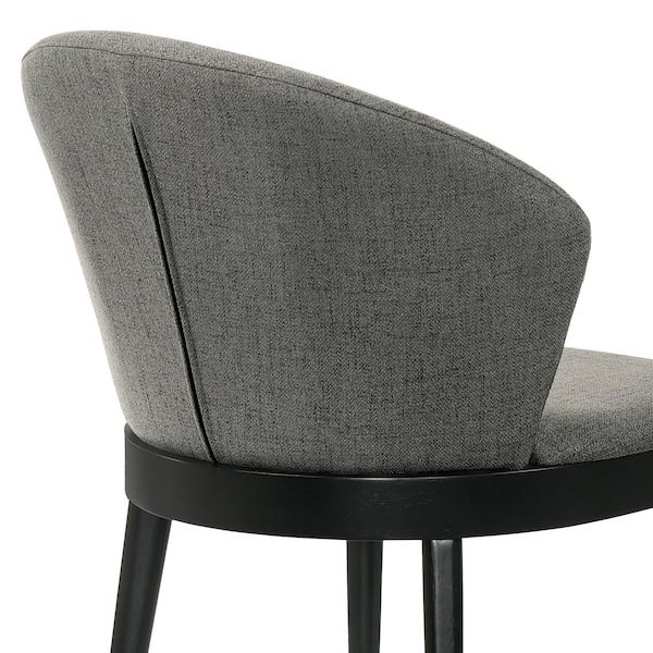 Armen Living Arcadia and Juno 48" Round Charcoal and Black Wood 5 Piece Dining Set - SETARDI5JNBLCH48
