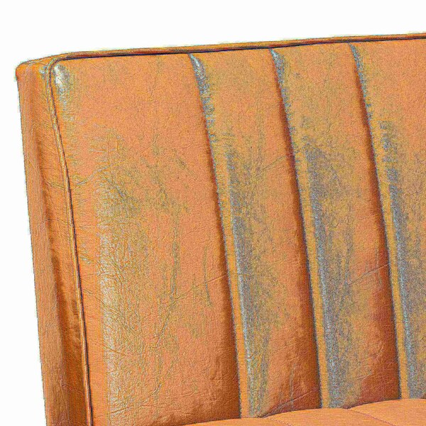 Baxton Studio Daymond Mid-Century Modern Tan Faux Leather and Walnut Brown Finished Wood 5-Piece Dining Nook Set - 186-11352-11353-11354-9305-ZORO