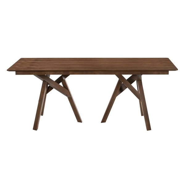 Armen Living Cortina 79" Mid-Century Modern Walnut Wood Dining Table with Walnut Legs - LCCODIWA