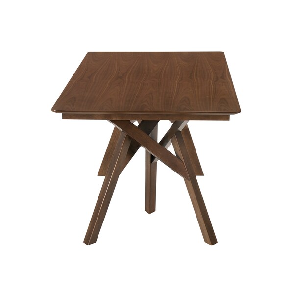 Armen Living Cortina 79" Mid-Century Modern Walnut Wood Dining Table with Walnut Legs - LCCODIWA