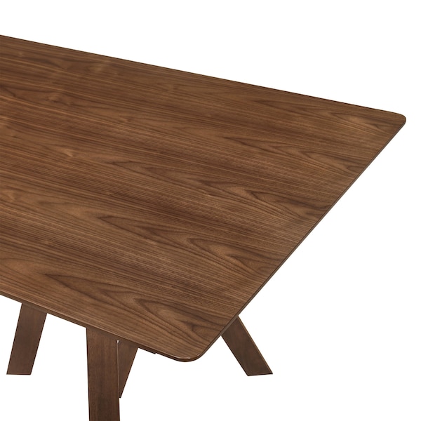 Armen Living Cortina 79" Mid-Century Modern Walnut Wood Dining Table with Walnut Legs - LCCODIWA