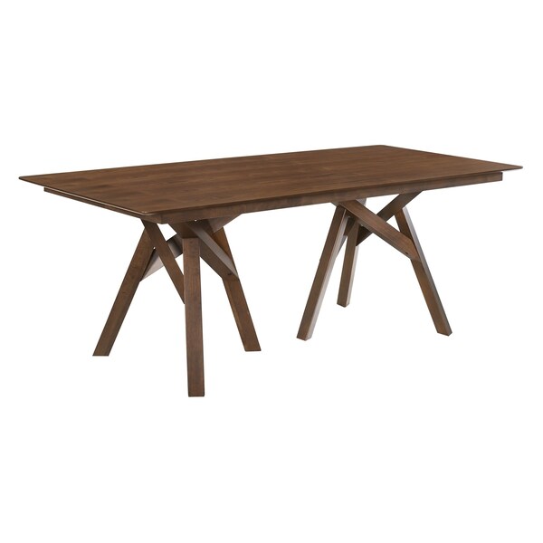 Armen Living Cortina 79" Mid-Century Modern Walnut Wood Dining Table with Walnut Legs - LCCODIWA