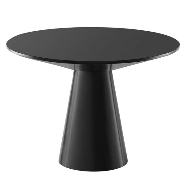 Modway Furniture 75 in. Provision Oval Dining Table, Black - EEI-4912-BLK