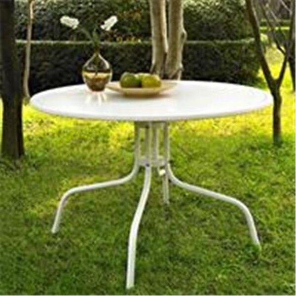 Modern Marketing Crosley Furniture CO1012A-WH Griffith Metal 40 in. Dining Table in White Finish - CO1012A-WH