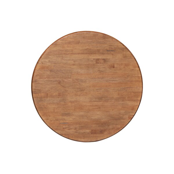 International Concepts Round 36 in Round Top Pedestal Table, 29.1 in Height, Distressed Oak, 36 in W, 36 in L, 29.1 in H - K42-36RT