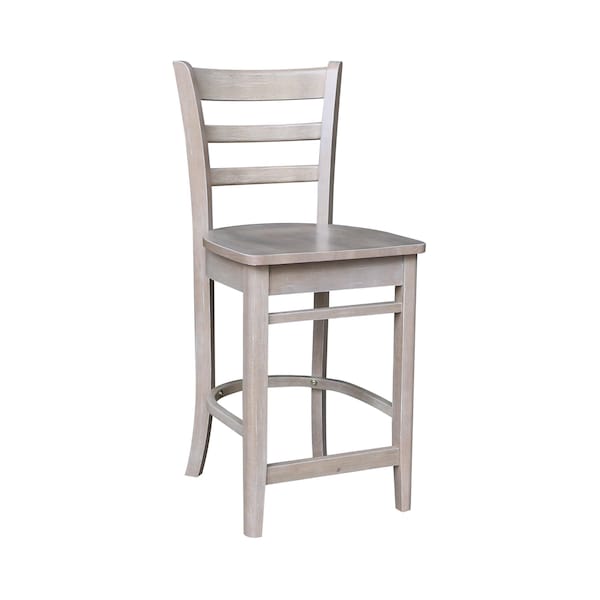 International Concepts 36 in. Round Counter Height Extension Dining Table w/12 in. Leaf and 4 Emily Counter Height Stools - K09-36RXT-S6172-4