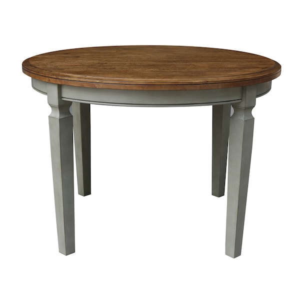 International Concepts Round 44 inx 44 in Round Top Dining Table, Hickory/Stone, 44 in W, 44 in L, 30 in H, Wood - T41-144R-30