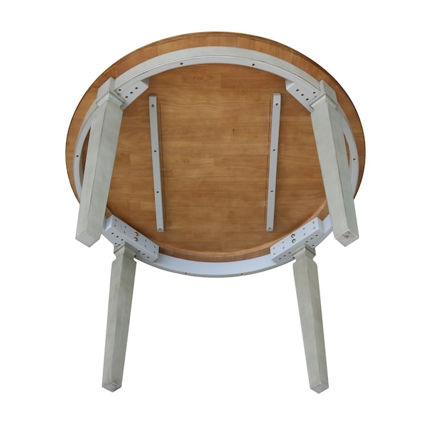 International Concepts Round 44 inx 44 in Round Top Dining Table, Hickory/Stone, 44 in W, 44 in L, 30 in H, Wood - T41-144R-30
