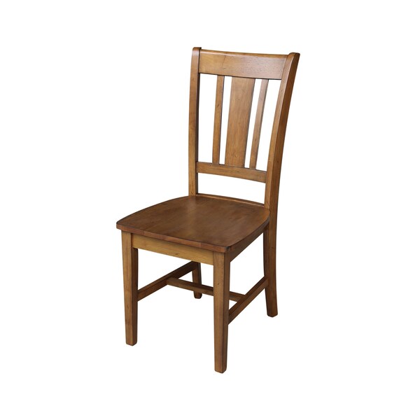 International Concepts 42 in. Dual Drop Leaf Table with 2 Splat Back Dining Chairs - 3 Piece Dining Set - K46-42DP-C59-10P