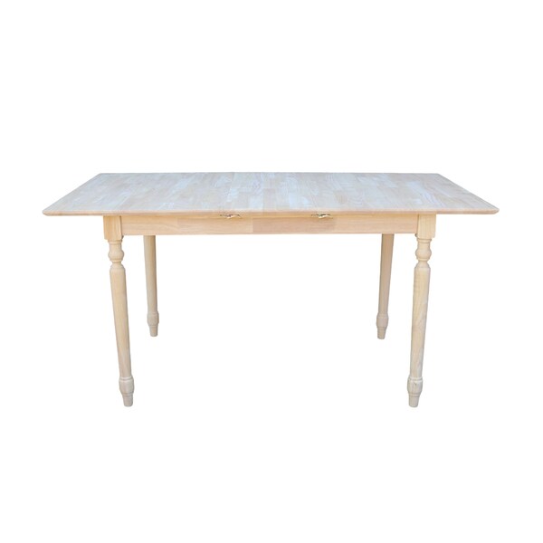 International Concepts Rectangle Table with Butterfly Extension, Unfinished, 32 in W, 48 in L, 30 in H, Wood, Unfinished - K-T32X-330T