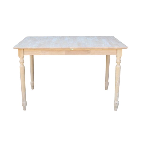 International Concepts Rectangle Table with Butterfly Extension, Unfinished, 32 in W, 48 in L, 30 in H, Wood, Unfinished - K-T32X-330T