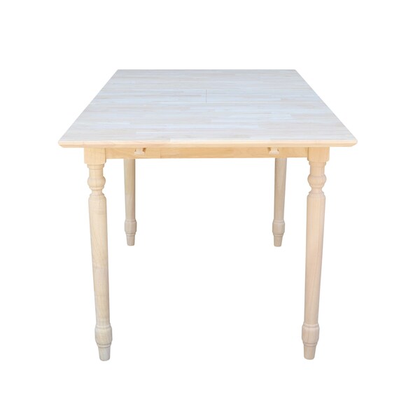 International Concepts Rectangle Table with Butterfly Extension, Unfinished, 32 in W, 48 in L, 30 in H, Wood, Unfinished - K-T32X-330T