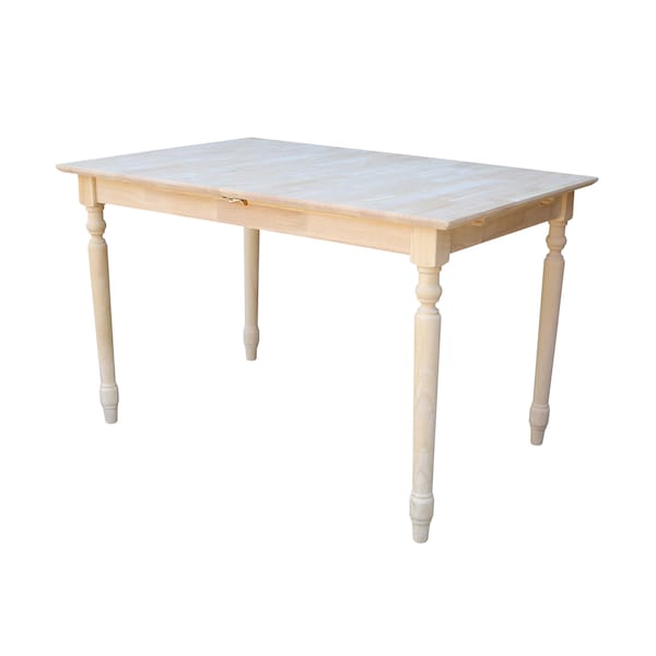 International Concepts Rectangle Table with Butterfly Extension, Unfinished, 32 in W, 48 in L, 30 in H, Wood, Unfinished - K-T32X-330T