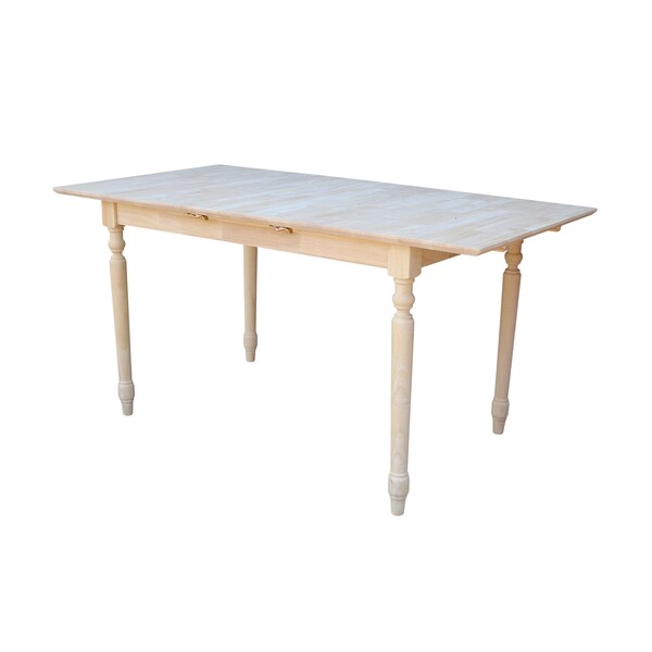 International Concepts Rectangle Table with Butterfly Extension, Unfinished, 32 in W, 48 in L, 30 in H, Wood, Unfinished - K-T32X-330T