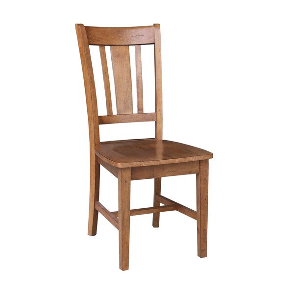 International Concepts Round 30 in Rd Top Pedestal Table, 2 San Remo Chairs, Distressed Oak, 30 in W, 30 in L, 29.1 in H - K42-30RT-C10-2
