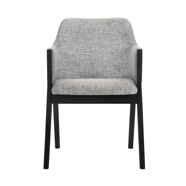 Armen Living Arcadia and Renzo 42" Round Gray and Black Wood 5 Piece Dining Set - SETARDI5REBLGR42